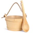 NetLea Handmade Pine Bucket & Ladle Set, 4 L