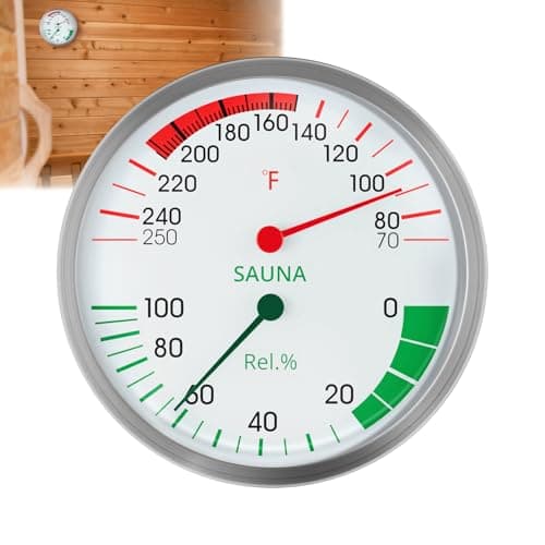defull SA-01 5-inch Sauna Thermometer & Hygrometer