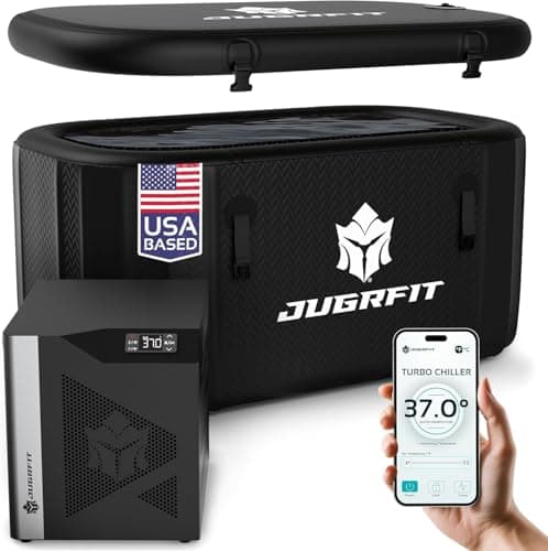 JUGRFIT 121-Gallon Cold Plunge Tub with Water Chiller (BLACK121GAL850W)
