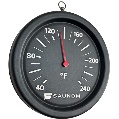 SAUNOM Premium Aluminum Rounded Sauna Thermometer