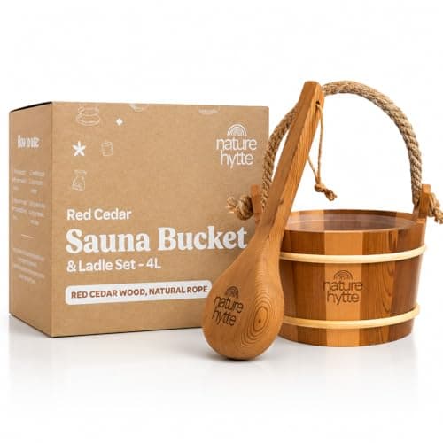 Nature Hytte NHSB-RC-4L Red Cedar Bucket & Ladle Set