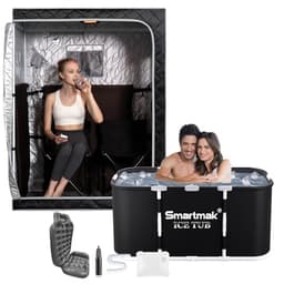 Smartmak 2-Person Far Infrared Sauna Tent + Ice Bath Tub