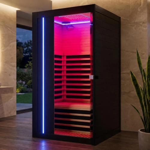 Generic 1-2 Person Ultra Low EMF Infrared Sauna, 1710W, 0-5 mG