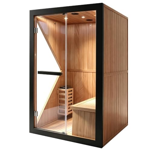 HOSAUNA HY5 2-Person Traditional Steam Sauna, 3 kW