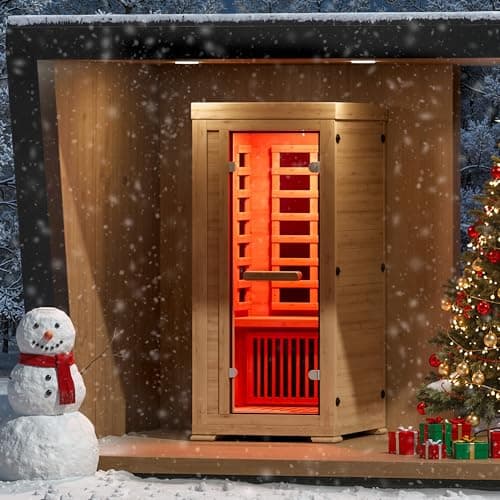ENSTVER Full Spectrum Infrared Sauna, 1 Person, 1240W